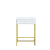 Thumbnail for Coleen - Accent Table - White & Brass - Tony's Home Furnishings