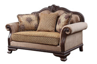 Thumbnail for Chateau De Ville - Loveseat - Fabric & Espresso Finish - Tony's Home Furnishings