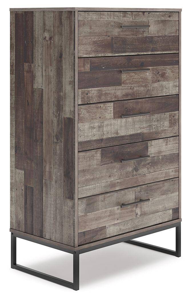 Neilsville - Black / Gray - Five Drawer Chest Tony's Home Furnishings Furniture. Beds. Dressers. Sofas.