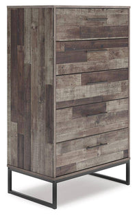 Thumbnail for Neilsville - Black / Gray - Five Drawer Chest Tony's Home Furnishings Furniture. Beds. Dressers. Sofas.