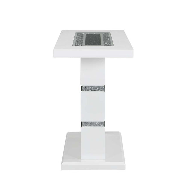 Elizaveta - Console Table - Faux Crystal Diamonds & White High Gloss Finish - Tony's Home Furnishings