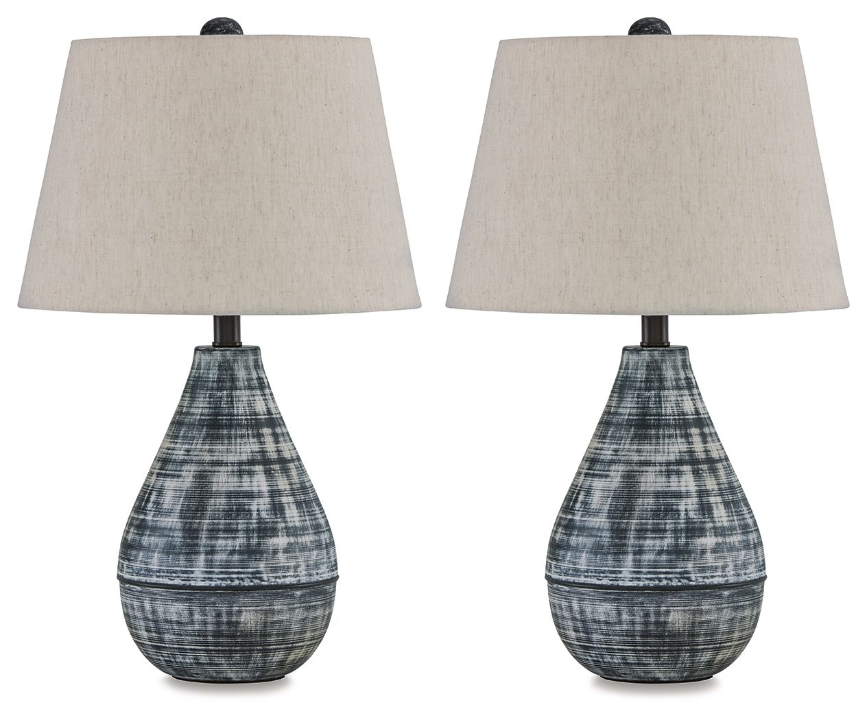 Erivell - Taupe / Black - Metal Table Lamp (Set of 2) Tony's Home Furnishings Furniture. Beds. Dressers. Sofas.
