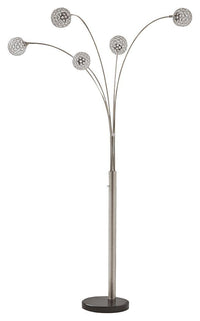 Thumbnail for Winter - Silver Finish - Metal Arc Lamp Tony's Home Furnishings Furniture. Beds. Dressers. Sofas.