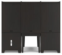Thumbnail for Beckincreek - Black - Home Office Bookcase Desk With 2 Bookcases Tony's Home Furnishings Furniture. Beds. Dressers. Sofas.