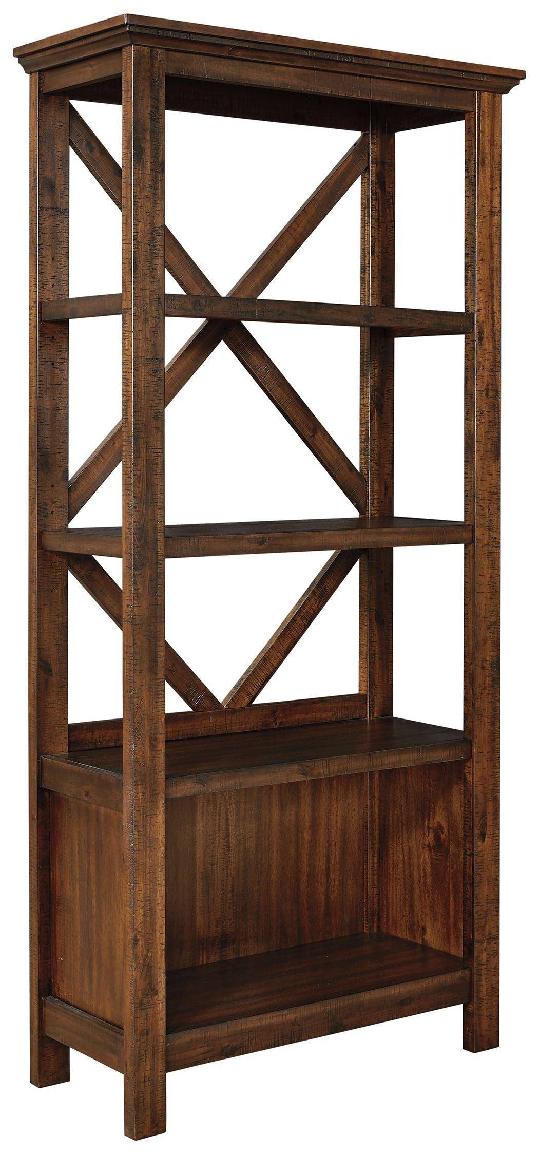 Baldridge - Rustic Brown - Large Bookcase Tony's Home Furnishings Furniture. Beds. Dressers. Sofas.