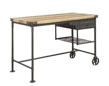 Itzel - Desk - Antique Oak & Sandy Gray - Tony's Home Furnishings