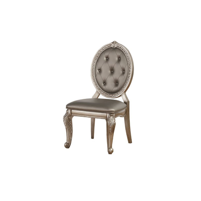 Northville - Side Chair (Set of 2) - PU & Antique Silver - Tony's Home Furnishings