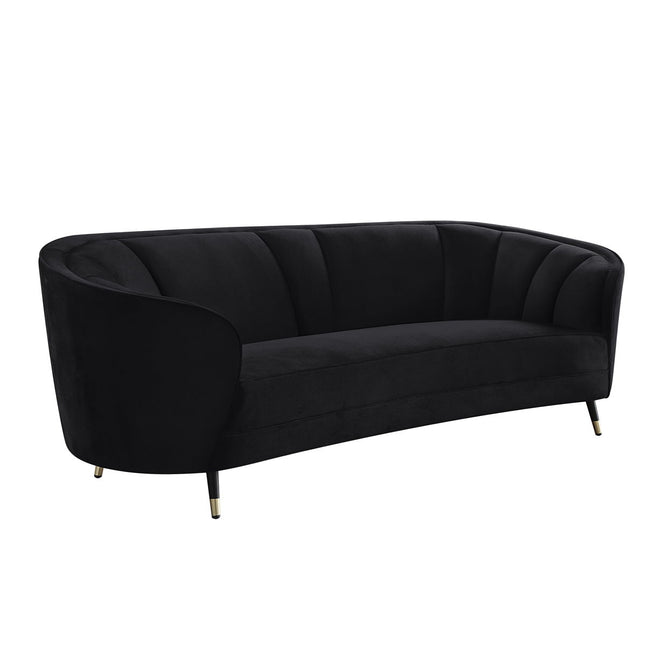 Achim - Sofa - Black Velvet - Tony's Home Furnishings