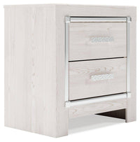 Thumbnail for Altyra - White - Two Drawer Night Stand Tony's Home Furnishings Furniture. Beds. Dressers. Sofas.