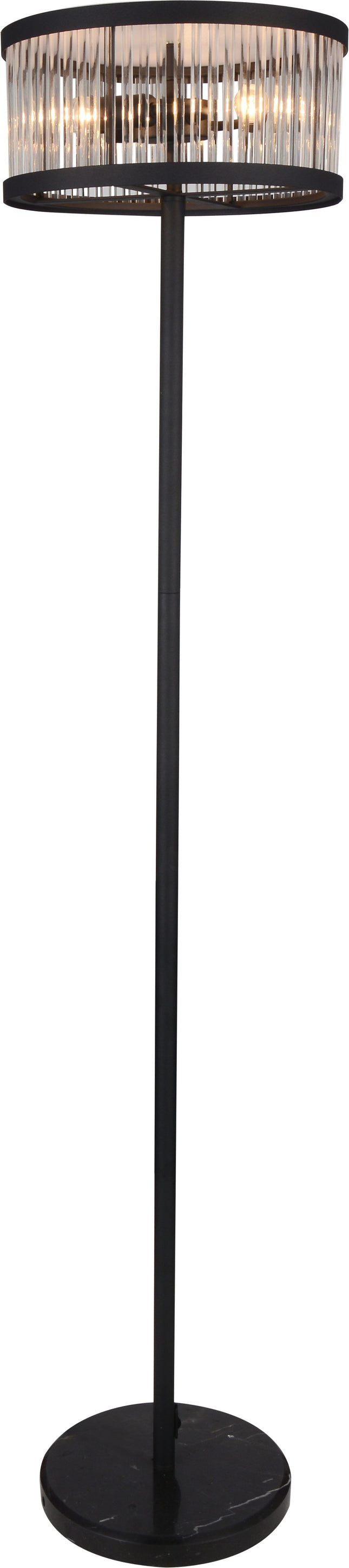 Aven - Floor Lamp - Black Satin - Tony's Home Furnishings