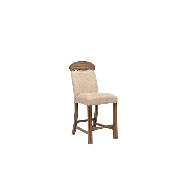 Maurice - Counter Height Chair (Set of 2) - Linen & Oak - Tony's Home Furnishings