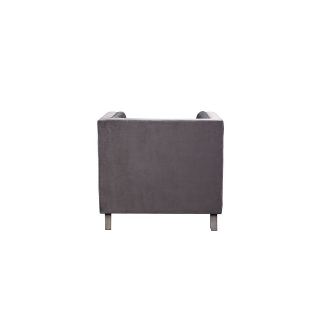 Hegio - Chair - Gray Velvet - Tony's Home Furnishings