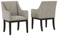 Thumbnail for Burkhaus - Dark Brown - Dining Uph Arm Chair (Set of 2) Tony's Home Furnishings Furniture. Beds. Dressers. Sofas.