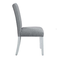 Thumbnail for Lanton - Side Chair (Set of 2) - Gray Linen & Antique White Finish - Tony's Home Furnishings