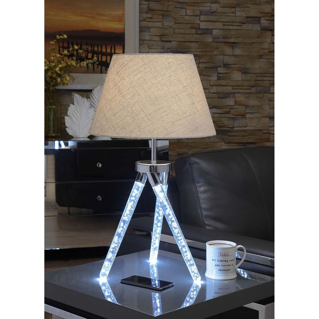 Cici - Table Lamp - Chrome - 30" - Tony's Home Furnishings