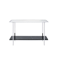 Angwin - Accent Table - Mirrored, Faux Marble & Chrome - Tony's Home Furnishings
