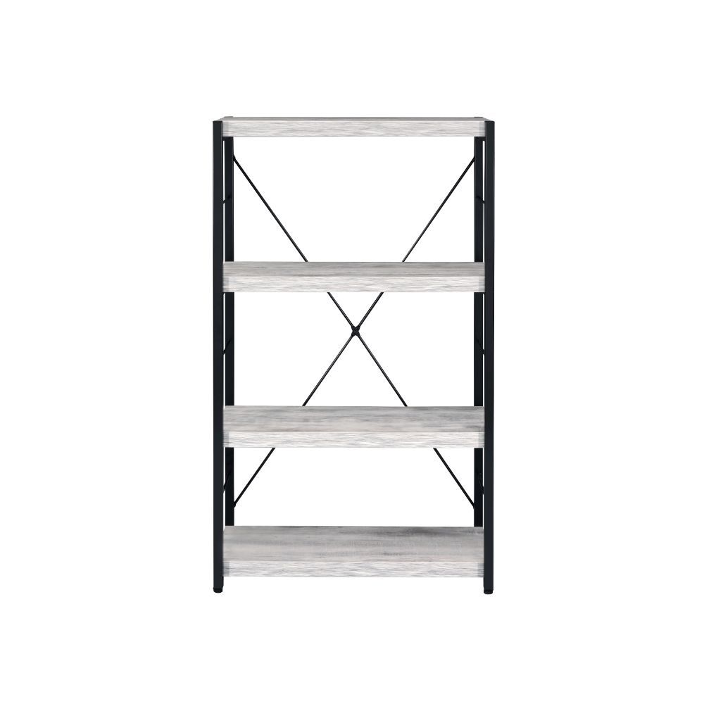 Jurgen - Bookshelf - Antique White & Black - Tony's Home Furnishings