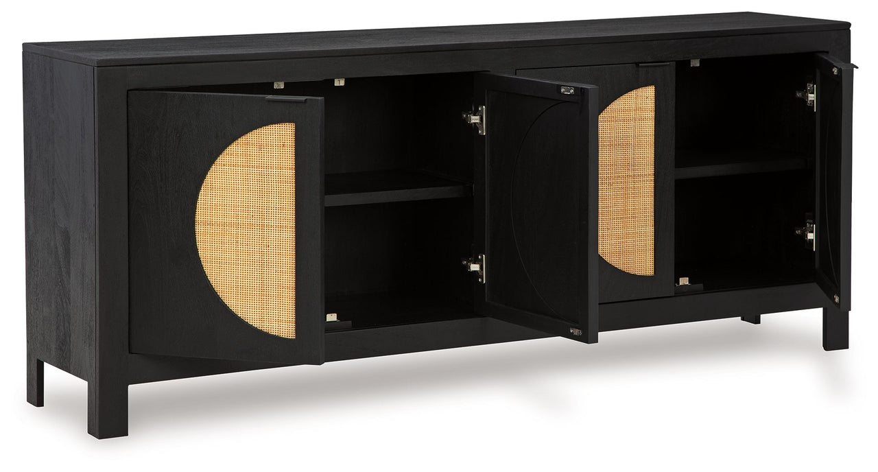 Cliffiings - Black / Natural - Accent Cabinet - Tony's Home Furnishings