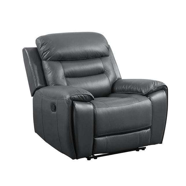 Lamruil - Recliner - Gray Top Grain Leather - Tony's Home Furnishings