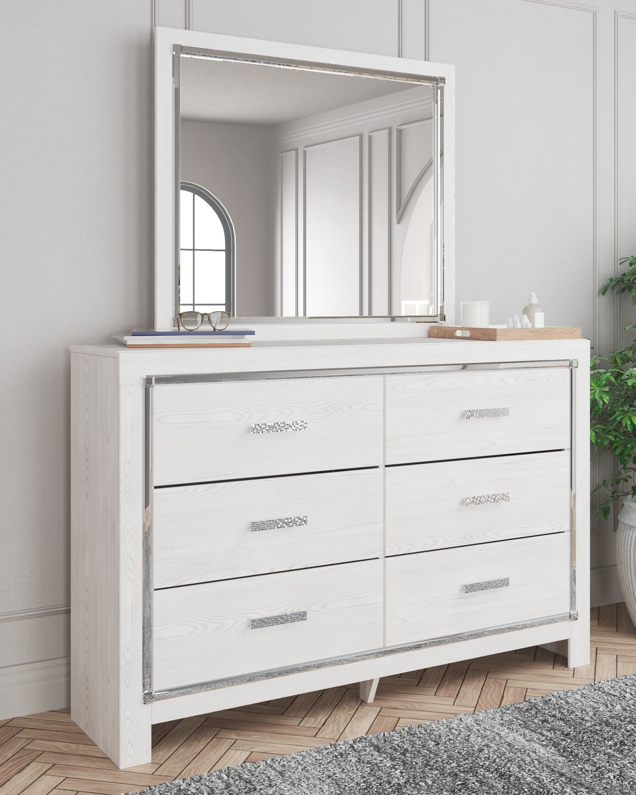 Altyra - Dresser, Mirror, Panel Bookcase Bed - Tony's Home Furnishings