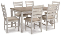 Thumbnail for Skempton - White - Dining Room Table Set (Set of 7) Tony's Home Furnishings Furniture. Beds. Dressers. Sofas.