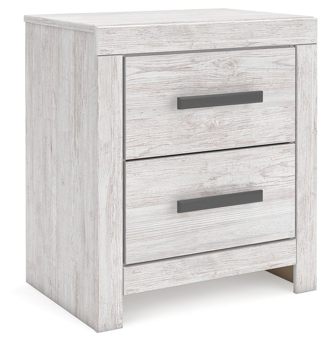 Cayboni - Whitewash - Two Drawer Night Stand - Tony's Home Furnishings