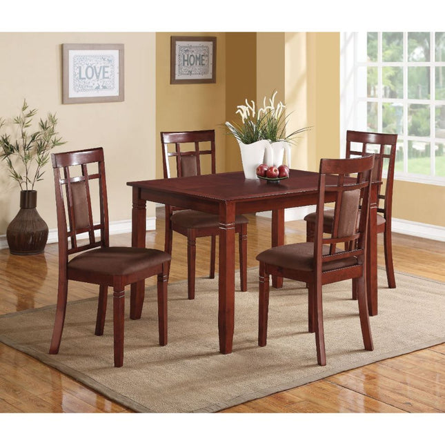 Sonata - Dining Table - Cherry & Chocolate Microfiber - Tony's Home Furnishings