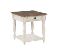 Thumbnail for Florian - End Table - Oak & Antique White Finish - Tony's Home Furnishings