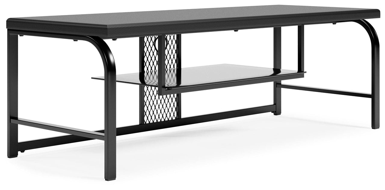 Lynxtyn - Black - TV Stand Tony's Home Furnishings Furniture. Beds. Dressers. Sofas.