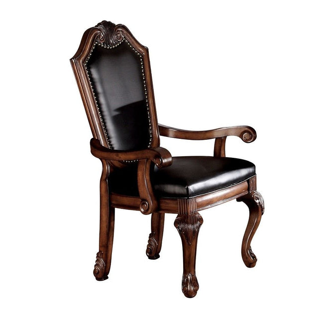 Chateau De Ville - Chair (Set of 2) - Black PU & Cherry - Tony's Home Furnishings