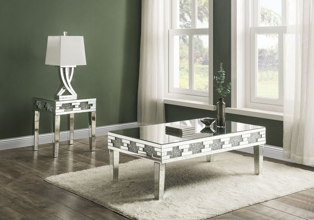 Noralie - Coffee Table - Mirrored & Faux Stones - Tony's Home Furnishings