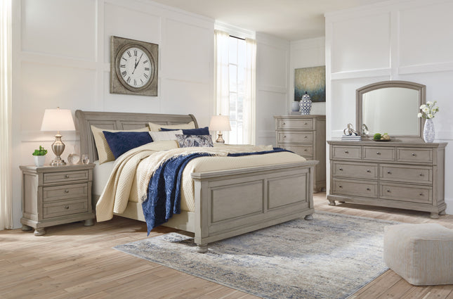 Lettner - Sleigh Bed Set - Tony's Home Furnishings