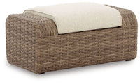 Thumbnail for Sandy Bloom - Beige - Ottoman With Cushion Tony's Home Furnishings Furniture. Beds. Dressers. Sofas.