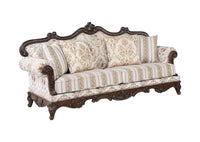 Nayla - Sofa - Pattern Fabric & Walnut Finish - Tony's Home Furnishings