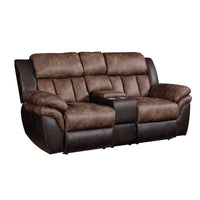 Thumbnail for Jaylen - Loveseat - Toffee & Espresso Polished Microfiber - Tony's Home Furnishings
