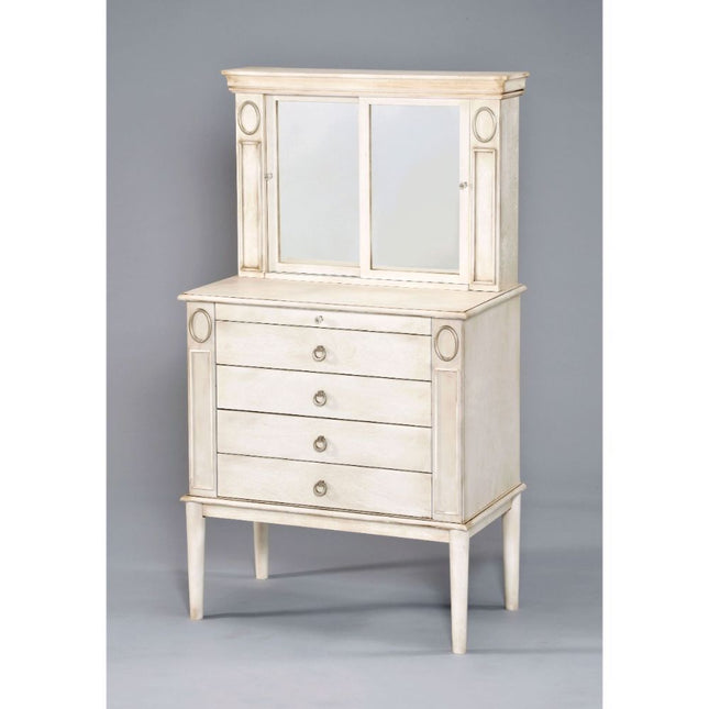 Leven - Jewelry Armoire - Antique White - Tony's Home Furnishings