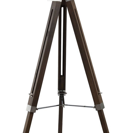 Hollywood - Floor Lamp - Antique Oak & Chrome - Tony's Home Furnishings