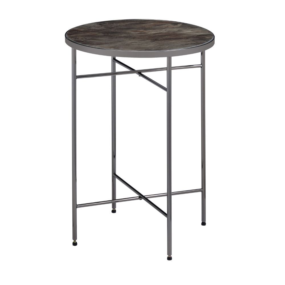 Bage - Accent Table - Glass & Black Nickel - Tony's Home Furnishings