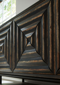 Thumbnail for Fair Ridge - Distressed Black - Accent Cabinet - Tony's Home Furnishings