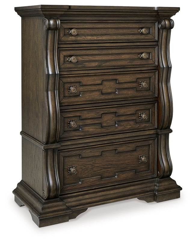 Maylee - Dark Brown - Five Drawer Chest - Tony's Home Furnishings