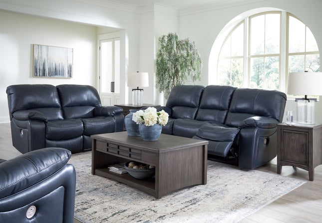 Leesworth - Ocean - 3 Pc. - Power Reclining Sofa, Power Reclining Loveseat, Power Rocker Recliner - Tony's Home Furnishings