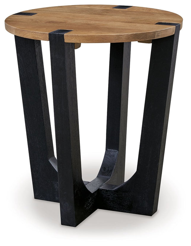 Hanneforth - Brown - Round End Table - Tony's Home Furnishings