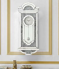 Thumbnail for Noralie - Wall Clock - Mirrored & Faux Diamonds - Tony's Home Furnishings