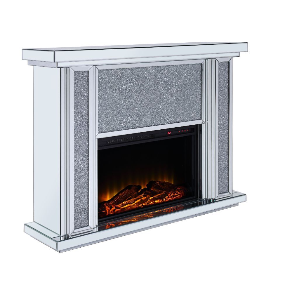 Nowles - Fireplace - Mirrored & Faux Stones - Tony's Home Furnishings