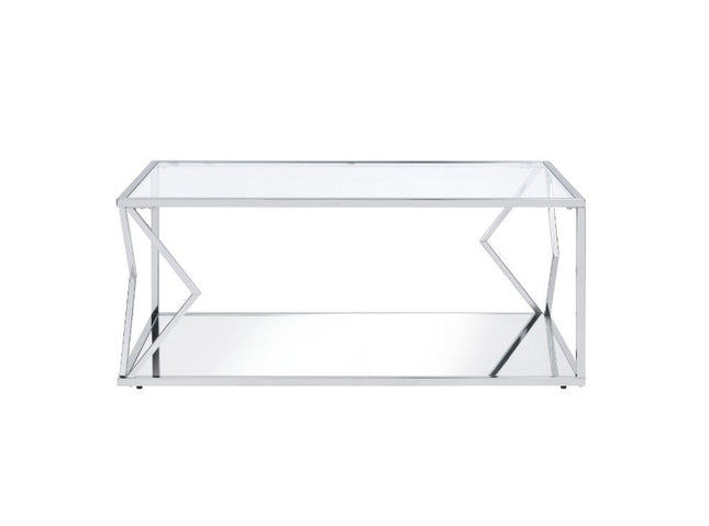 Virtue - Coffee Table - Clear Glass & Chrome Finish - Tony's Home Furnishings