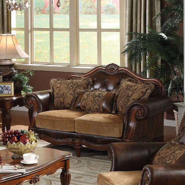 Dreena - Loveseat (With 3 Pillows) - Dark Brown - 70" - Tony's Home Furnishings