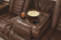Thumbnail for Backtrack - Chocolate - Pwr Rec Sofa With Adj Headrest - Tony's Home Furnishings