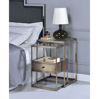 Thumbnail for Enca - Coffee Table - Antique Brass & Clear Glass - Tony's Home Furnishings