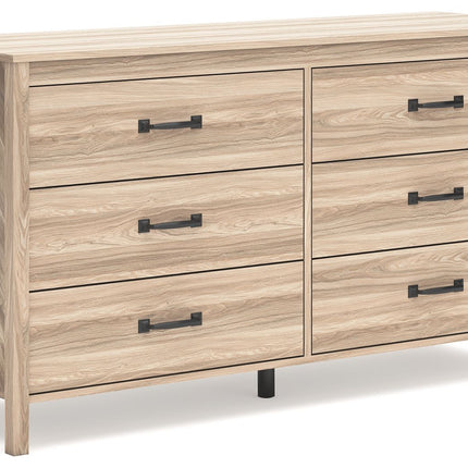 Battelle - Tan - Six Drawer Dresser Signature Design by Ashley® 