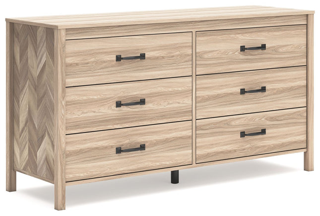 Battelle - Tan - Six Drawer Dresser Signature Design by Ashley® 